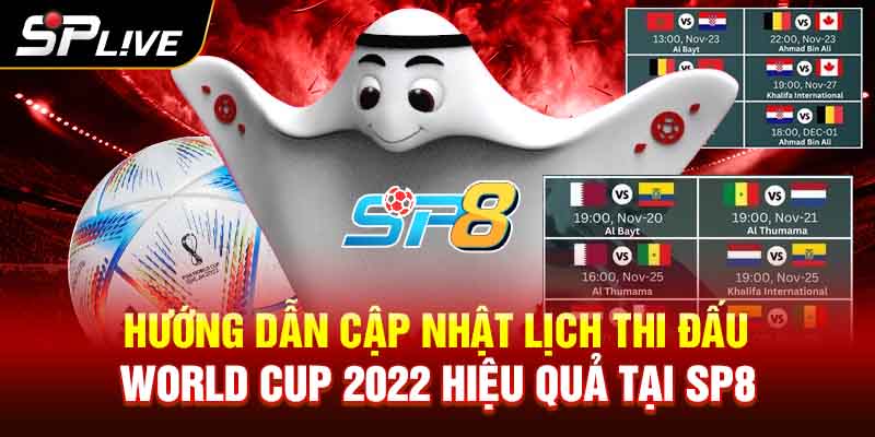 Hướng dẫn cập nhật lịch thi đấu World Cup 2022 hiệu quả tại SP8