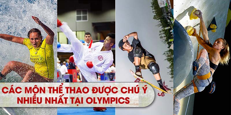 Các môn thể thao được chú ý nhiều nhất tại Olympics 